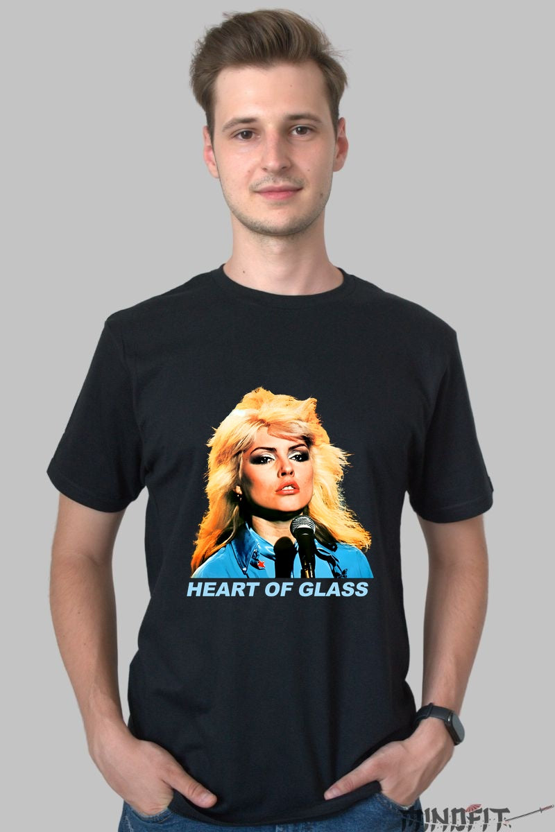Tricou Rock Blondie Heart of Glass barbat negru