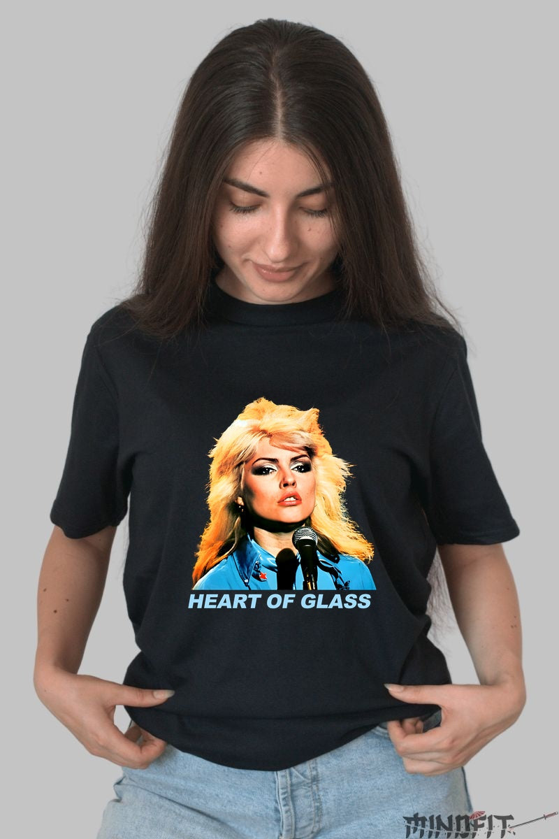 Tricou Rock Blondie Heart of Glass dama negru
