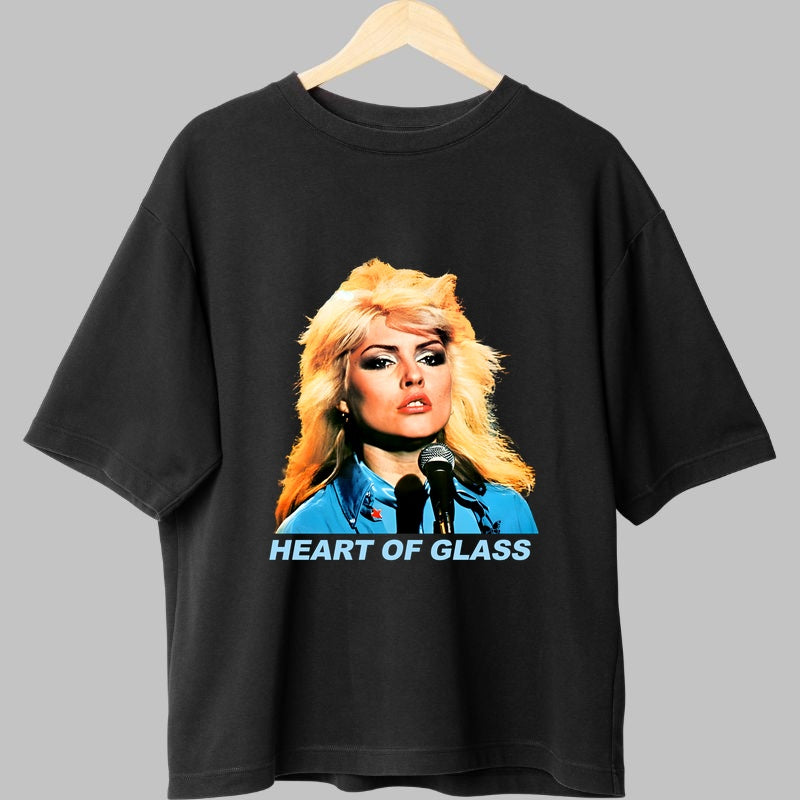 Tricou Rock Blondie Heart of Glass fata negru