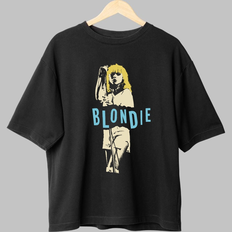 Tricou Rock Blondie Minimal Retro fata negru