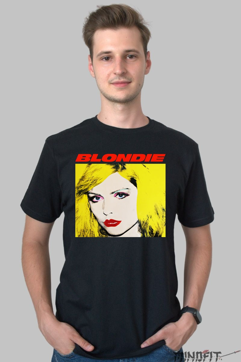 Tricou Rock Blondie Pop Art barbat negru