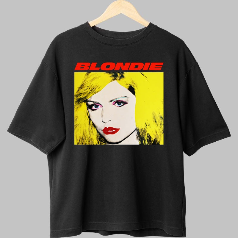 Tricou Rock Blondie Pop Art fata negru