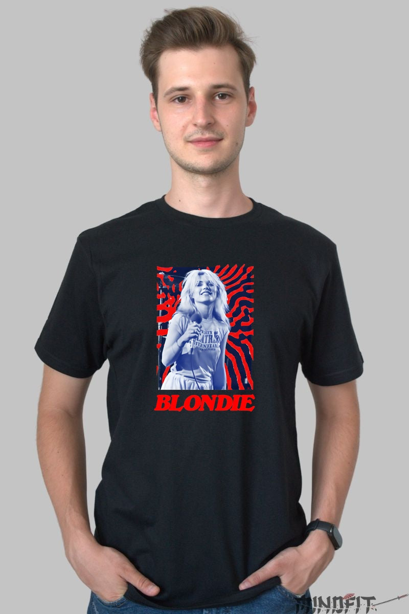 Tricou Rock Blondie Psychedelic Vibes barbat negru
