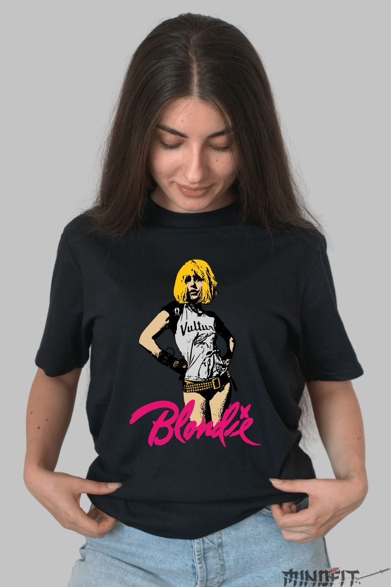 Tricou Rock Blondie Punk Attitude dama negru