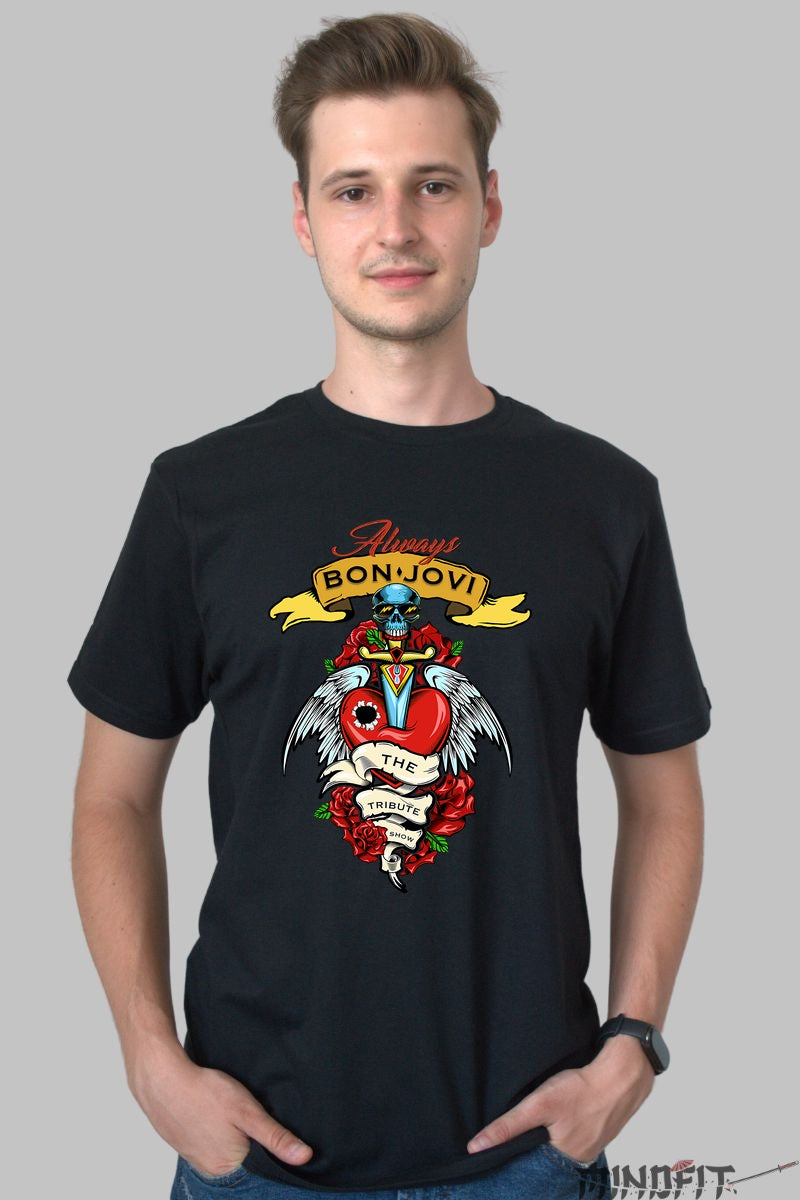 Tricou Rock Bon Jovi Always Tribute barbat negru
