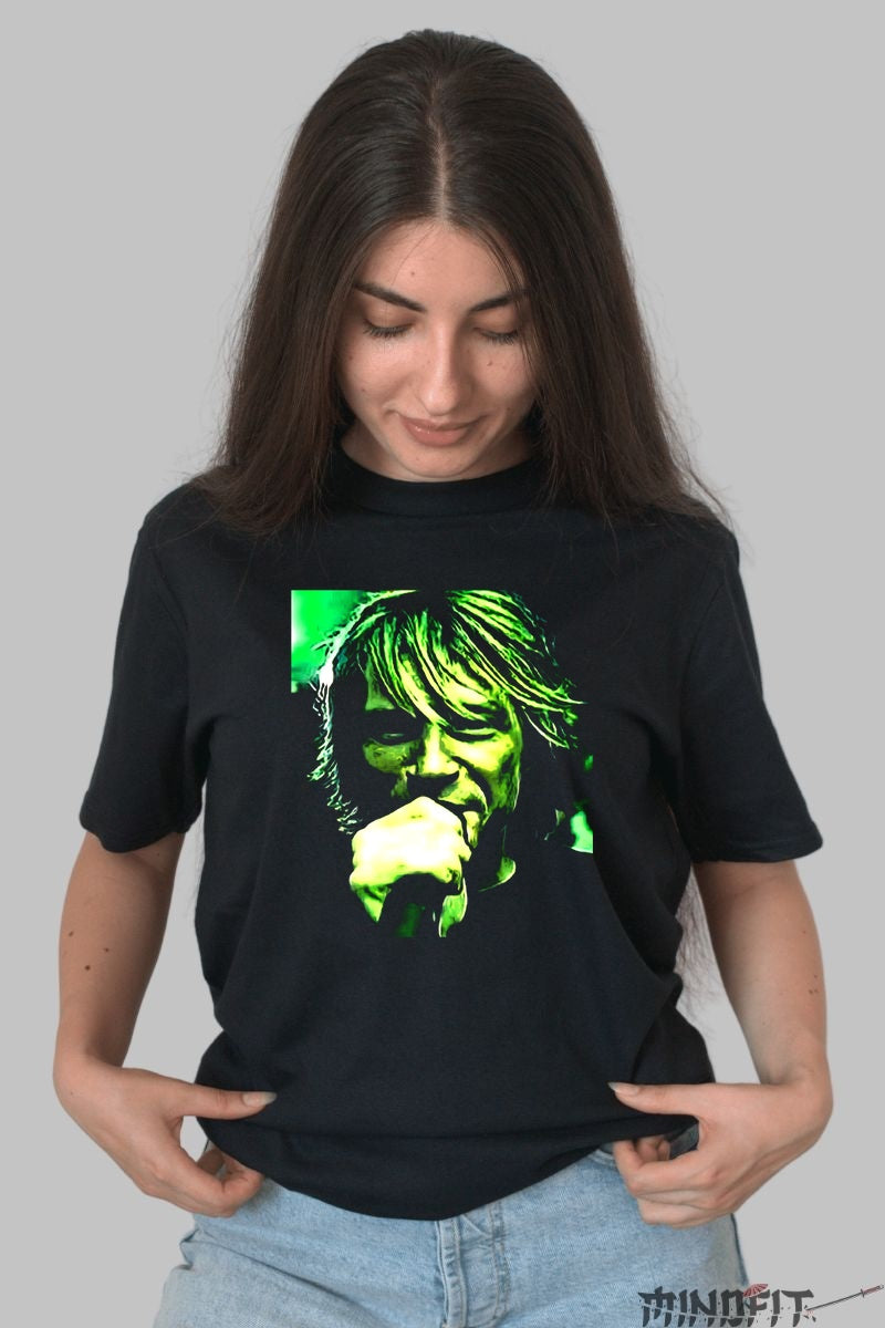 Tricou Rock Bon Jovi Neon Green dama negru
