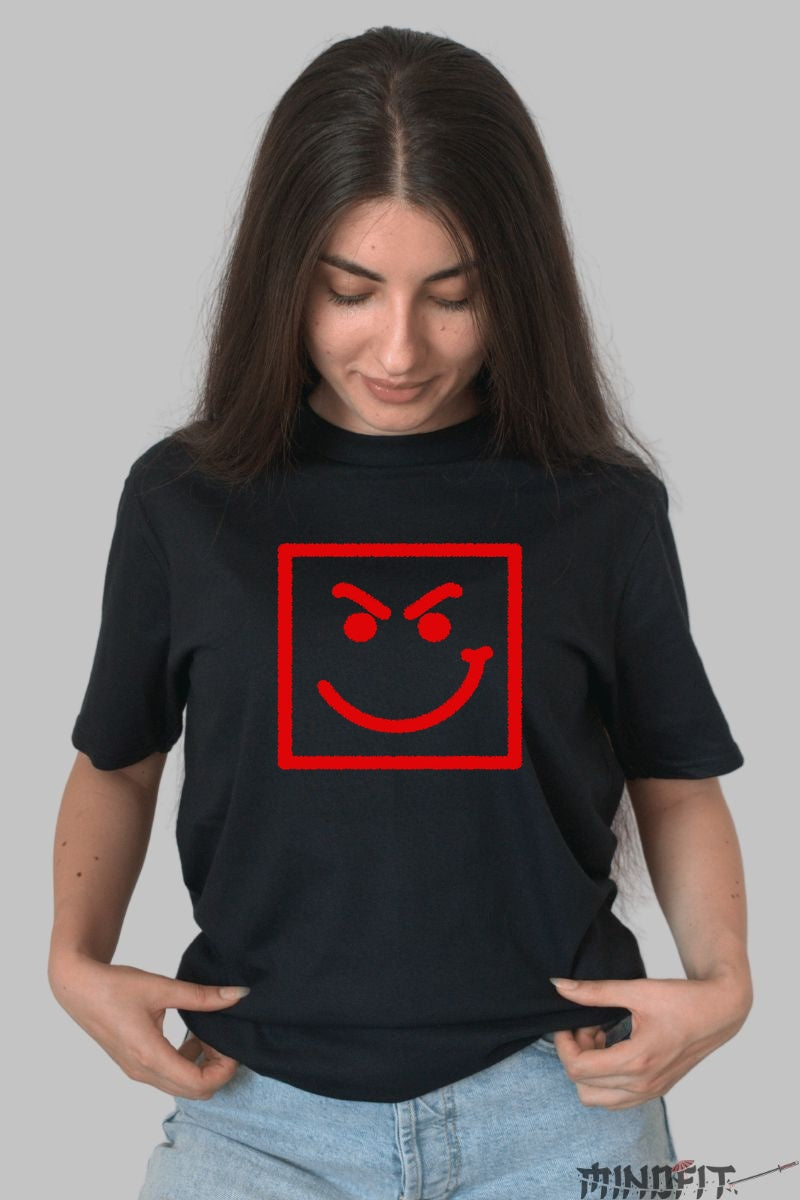 Tricou Rock Bon Jovi Smiley Iconic dama negru