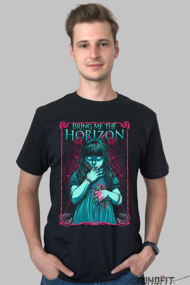 Tricou Rock Bring Me The Horizon Dark Girl barbat negru