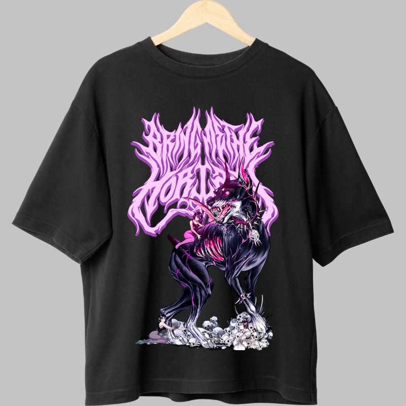 Tricou Rock Bring Me The Horizon Dark Wolf fata negru