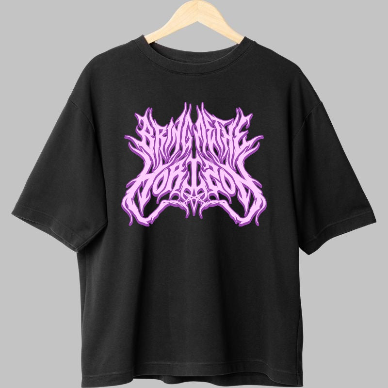 Tricou Rock Bring Me The Horizon Neon Logo fata negru