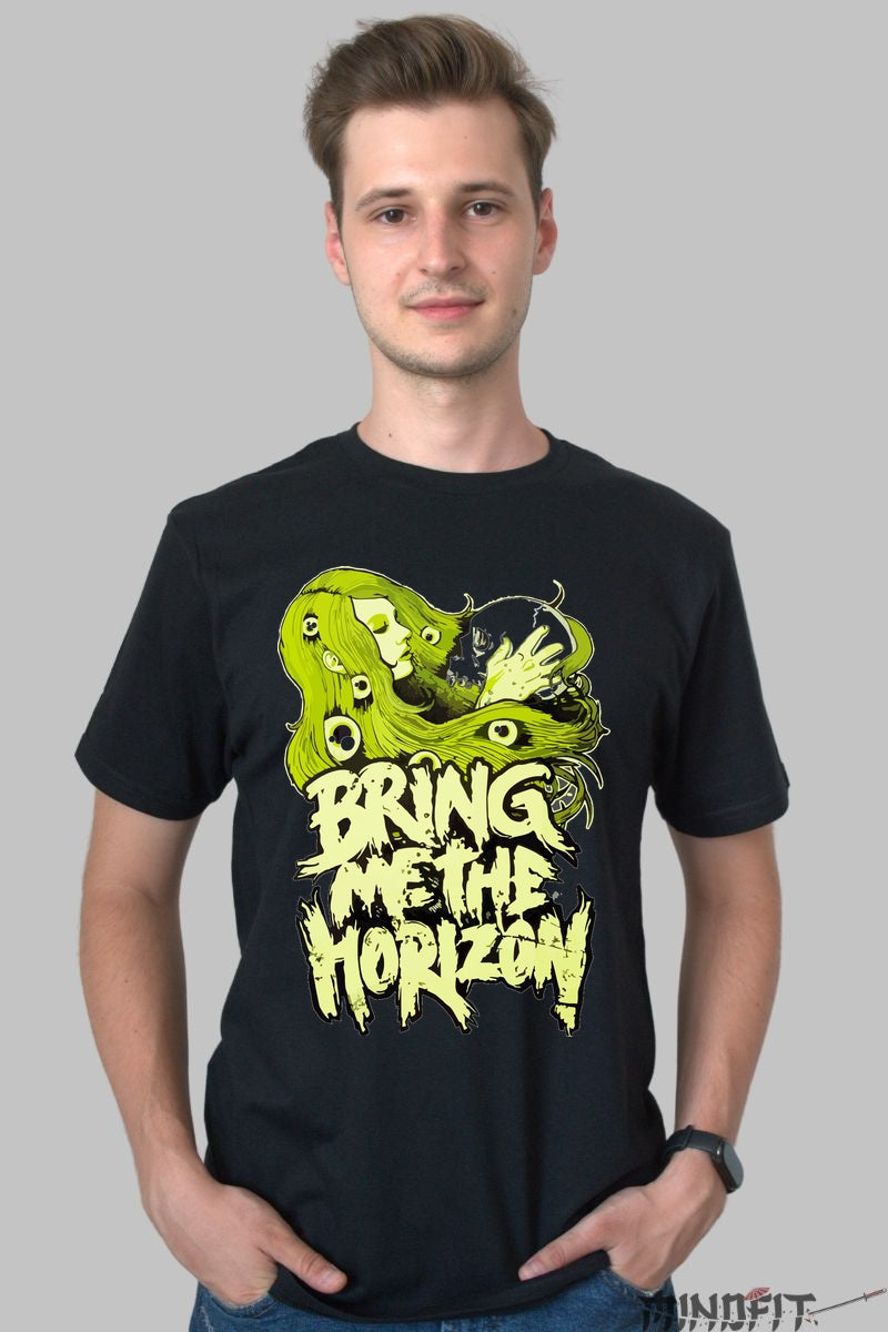 Tricou Rock Bring Me The Horizon Neon Vision barbat negru