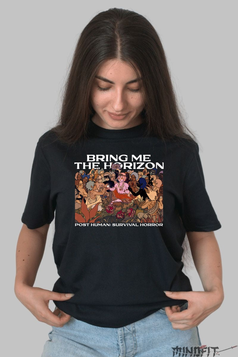 Tricou Rock Bring Me The Horizon Post Human dama negru
