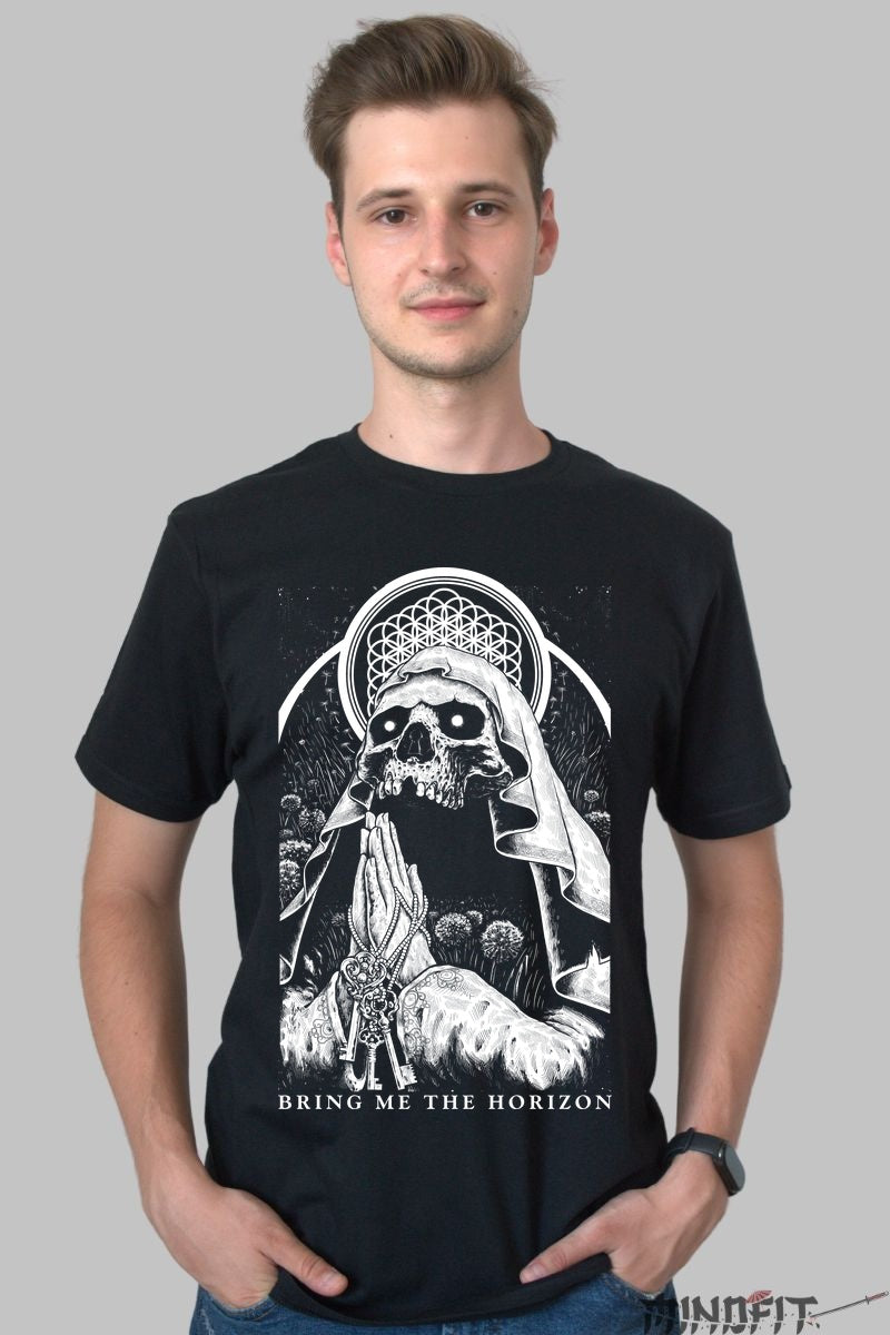 Tricou Rock Bring Me The Horizon Sacred Skull barbat negru