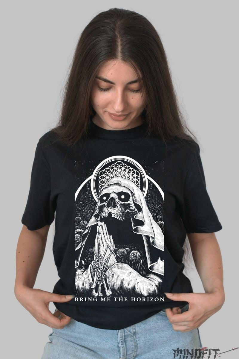 Tricou Rock Bring Me The Horizon Sacred Skull dama negru