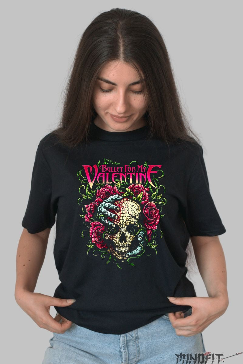 Tricou Rock Bullet For My Valentine Deadly Roses dama negru