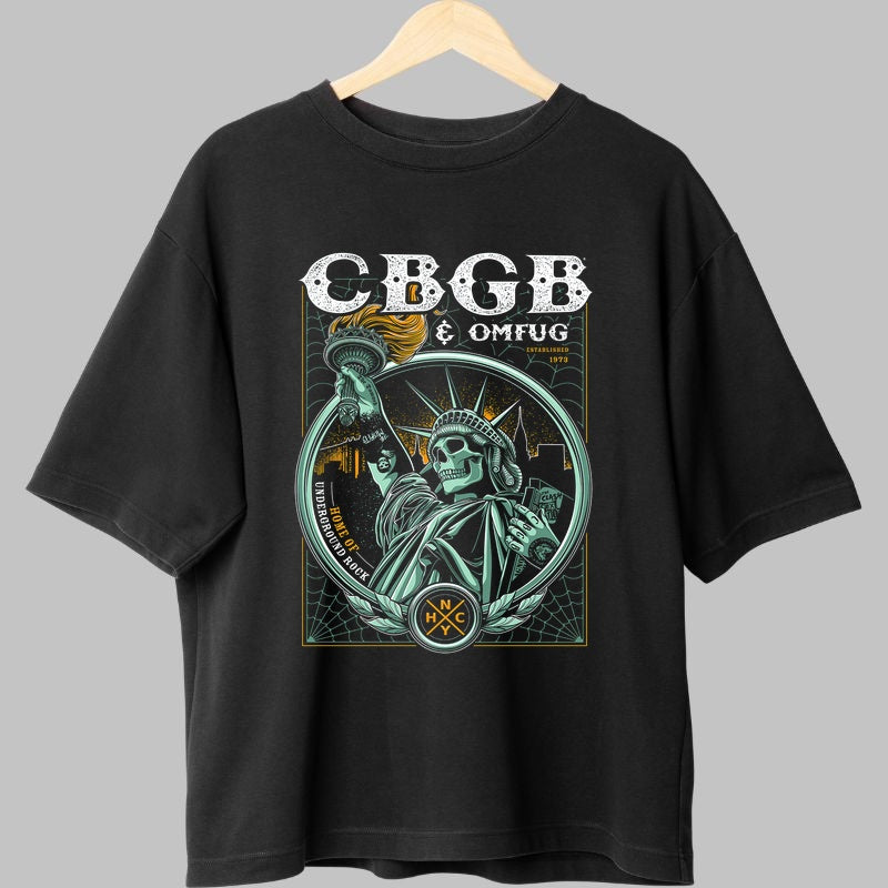 Tricou Rock CBGB Liberty Punk fata negru