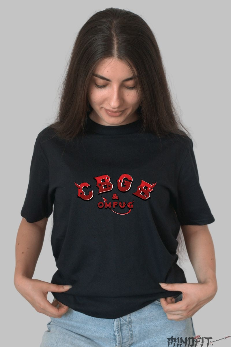 Tricou Rock CBGB Red Devil dama negru