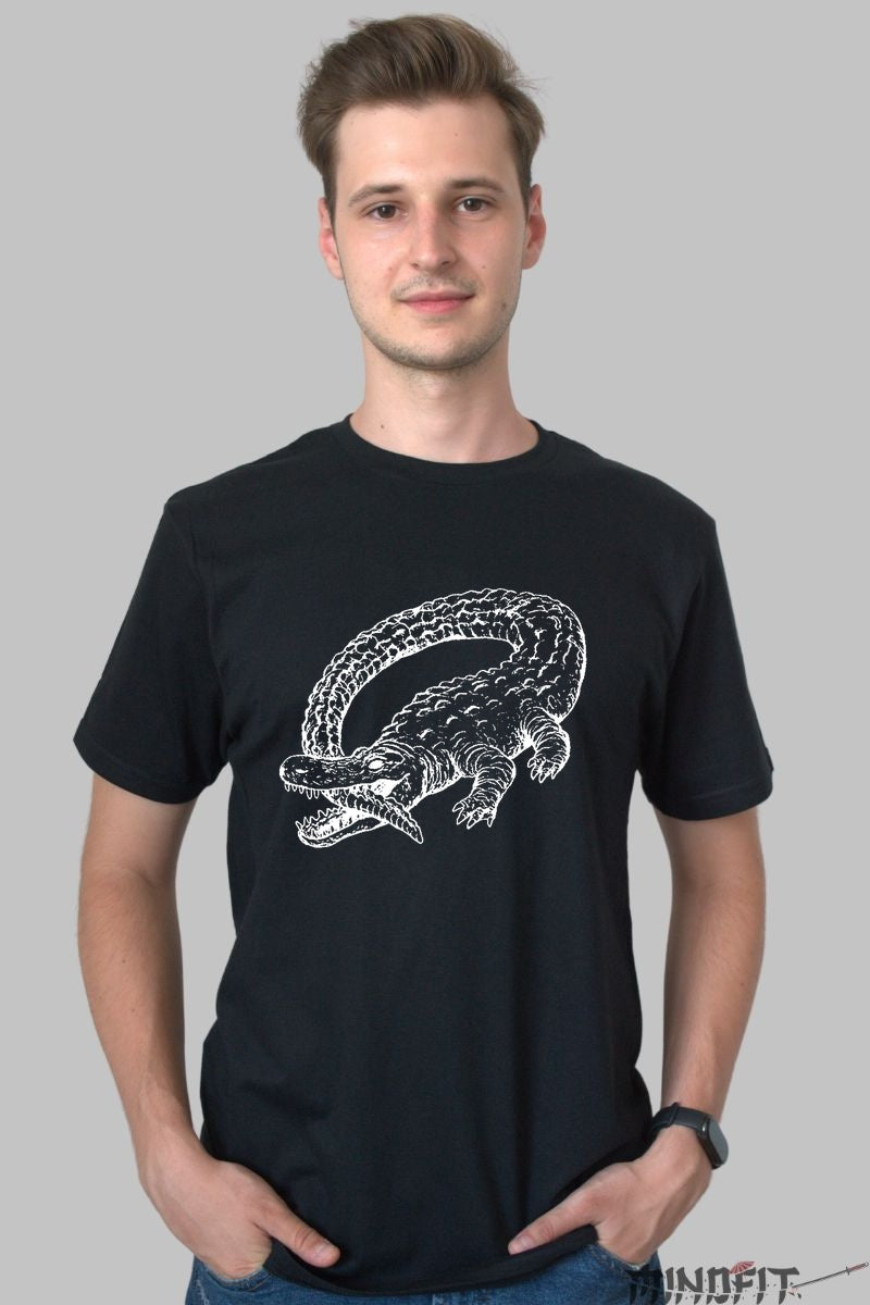 Tricou Rock – Crocodil Graphic barbat negru