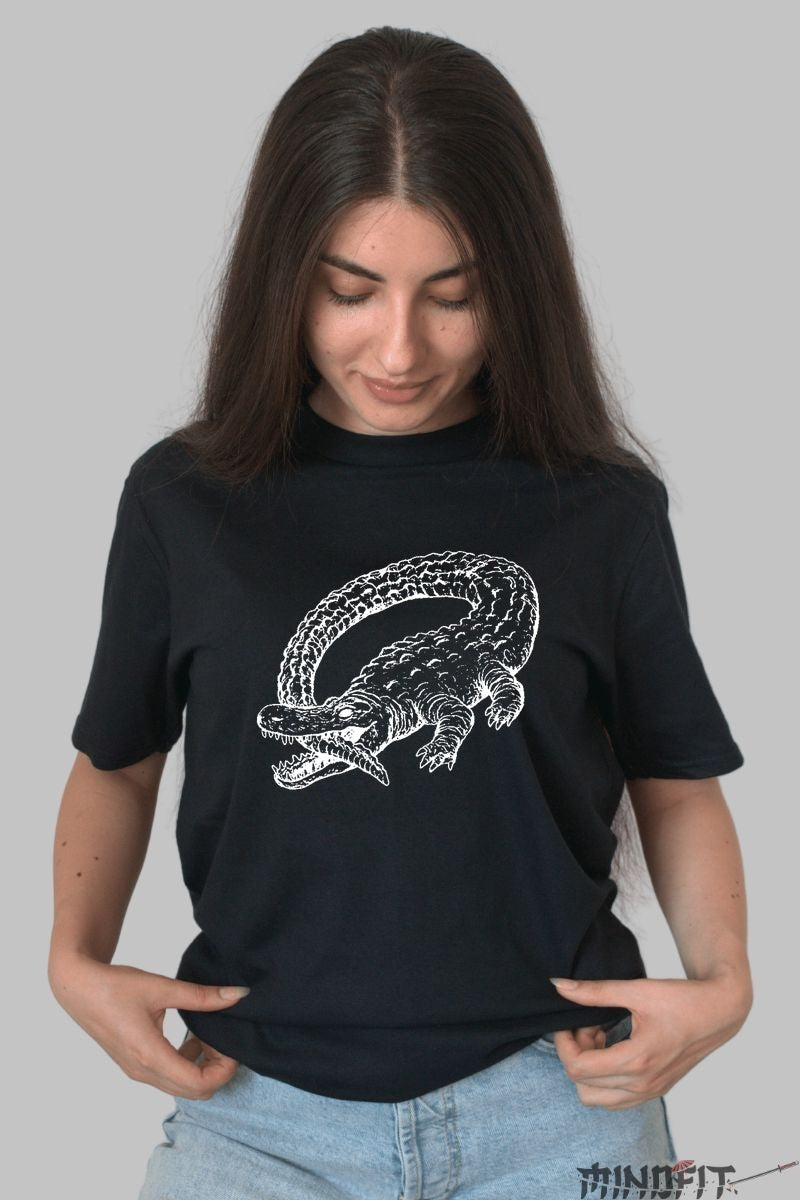Tricou Rock – Crocodil Graphic dama negru