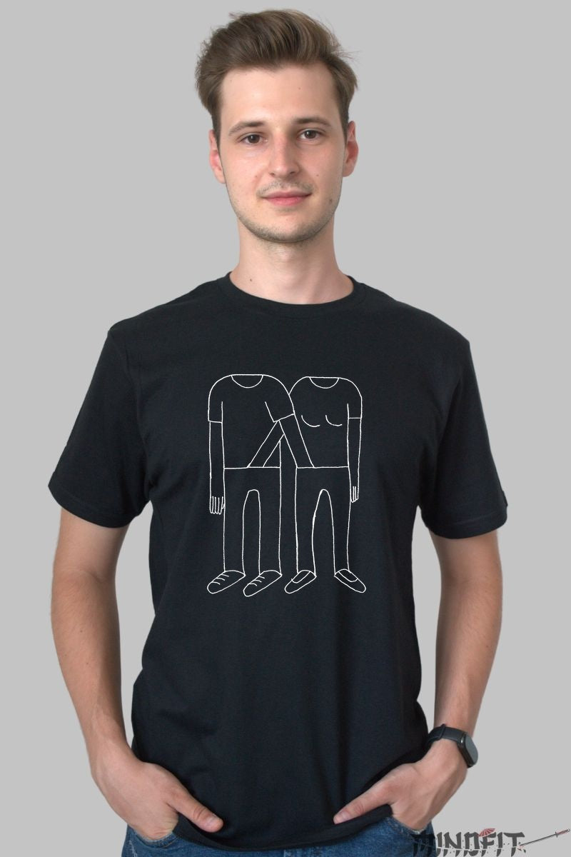 Tricou Rock – Minimal Love Sketch barbat negru