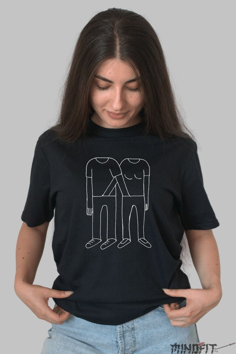 Tricou Rock – Minimal Love Sketch dama negru