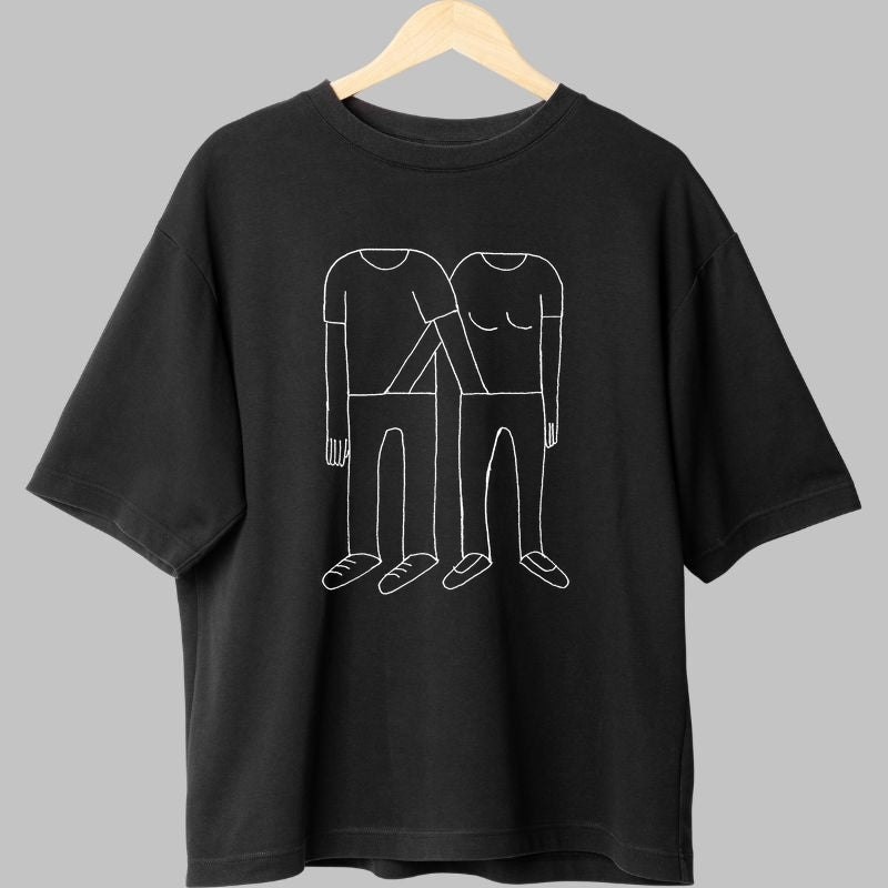 Tricou Rock – Minimal Love Sketch fata negru