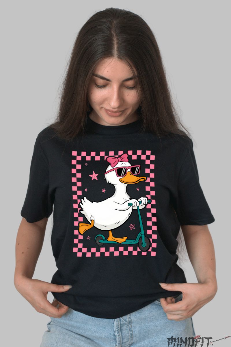 Tricou Vara Funny Duck Dama dama negru fata