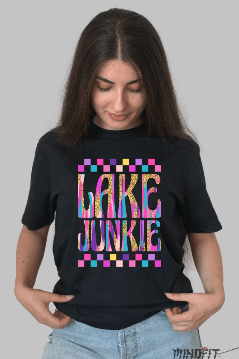 Tricou Vara Lake Junkie dama negru fata