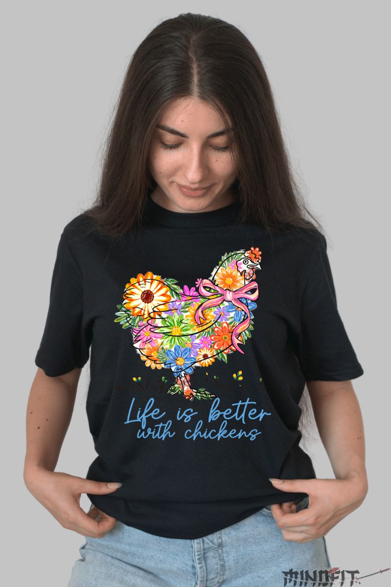 Tricou Vara Life Is Better dama negru fata