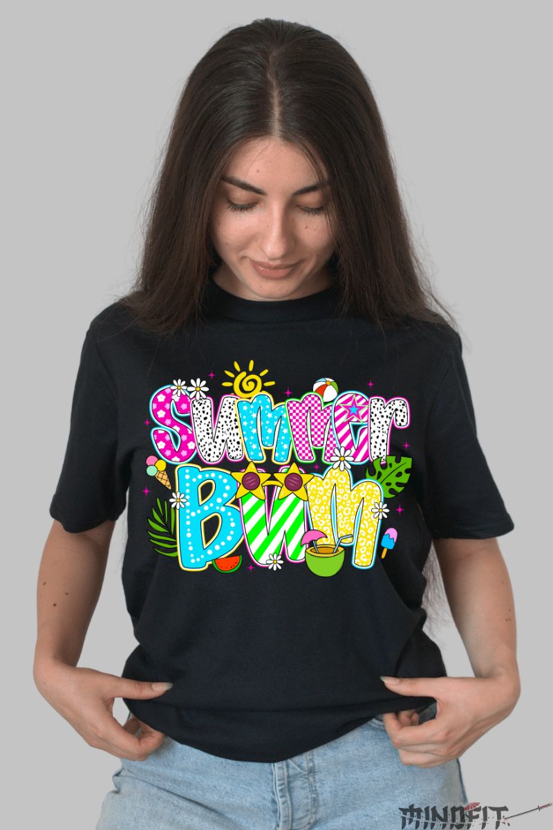Tricou Vara Summer Bum dama negru fata