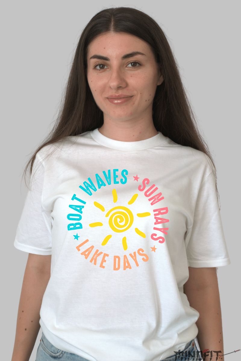 Tricou Vara Sun Rays dama alb fata