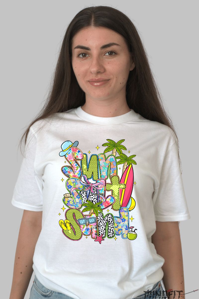 Tricou Vara Sun Salt Sand dama alb fata