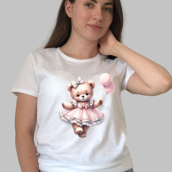 Tricou cu Ursulet Roz