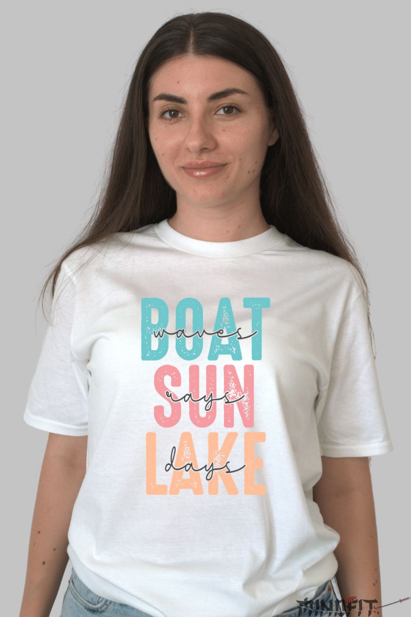 Tricou de Vara Boat Sun Lake dama alb fata