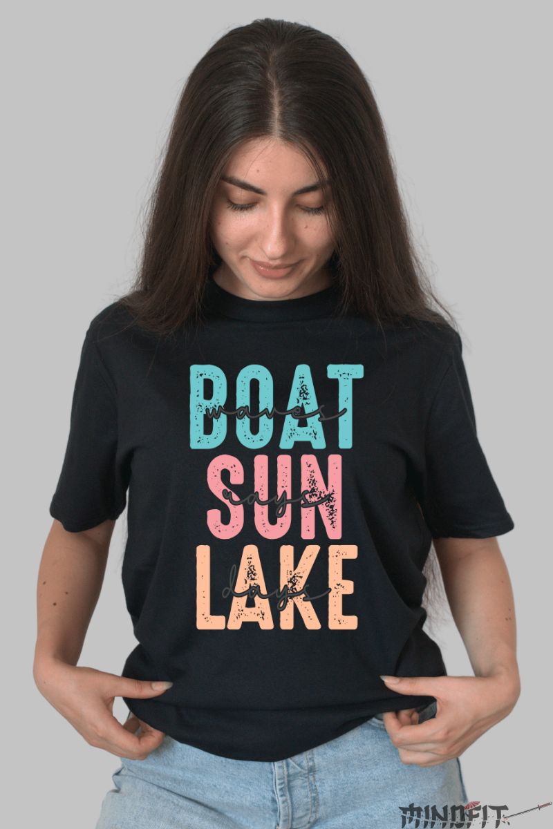 Tricou de Vara Boat Sun Lake dama negru fata