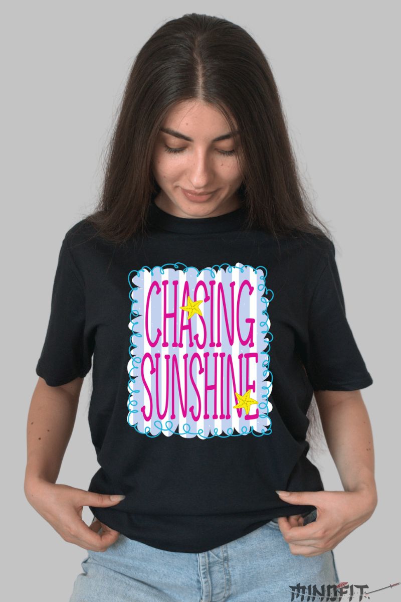 Tricou de Vara Chasing Sunshine dama negru fata