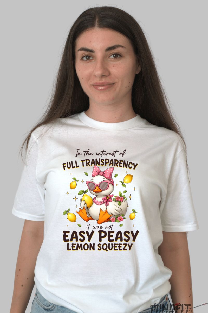 Tricou de Vara Easy Peasy dama alb fata