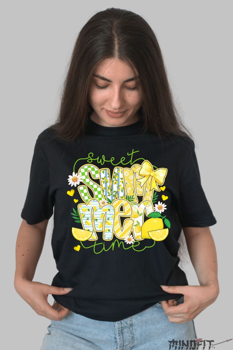 Tricou de Vara Fresh Look dama negru fata