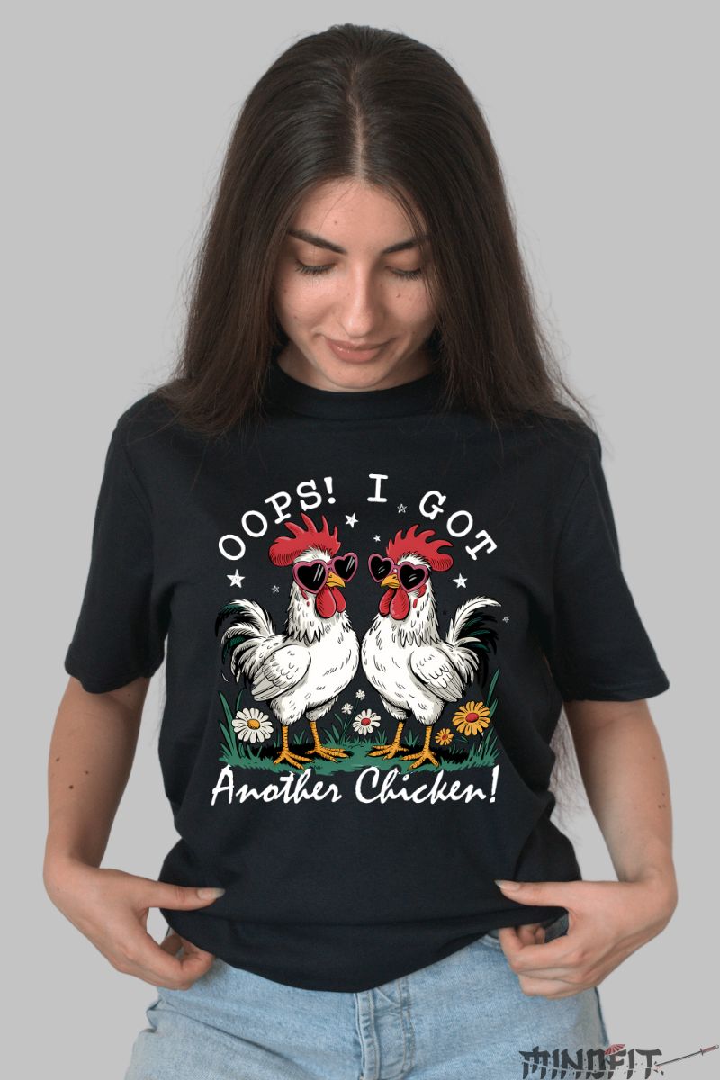 Tricou de Vara Oops I Got dama negru fata