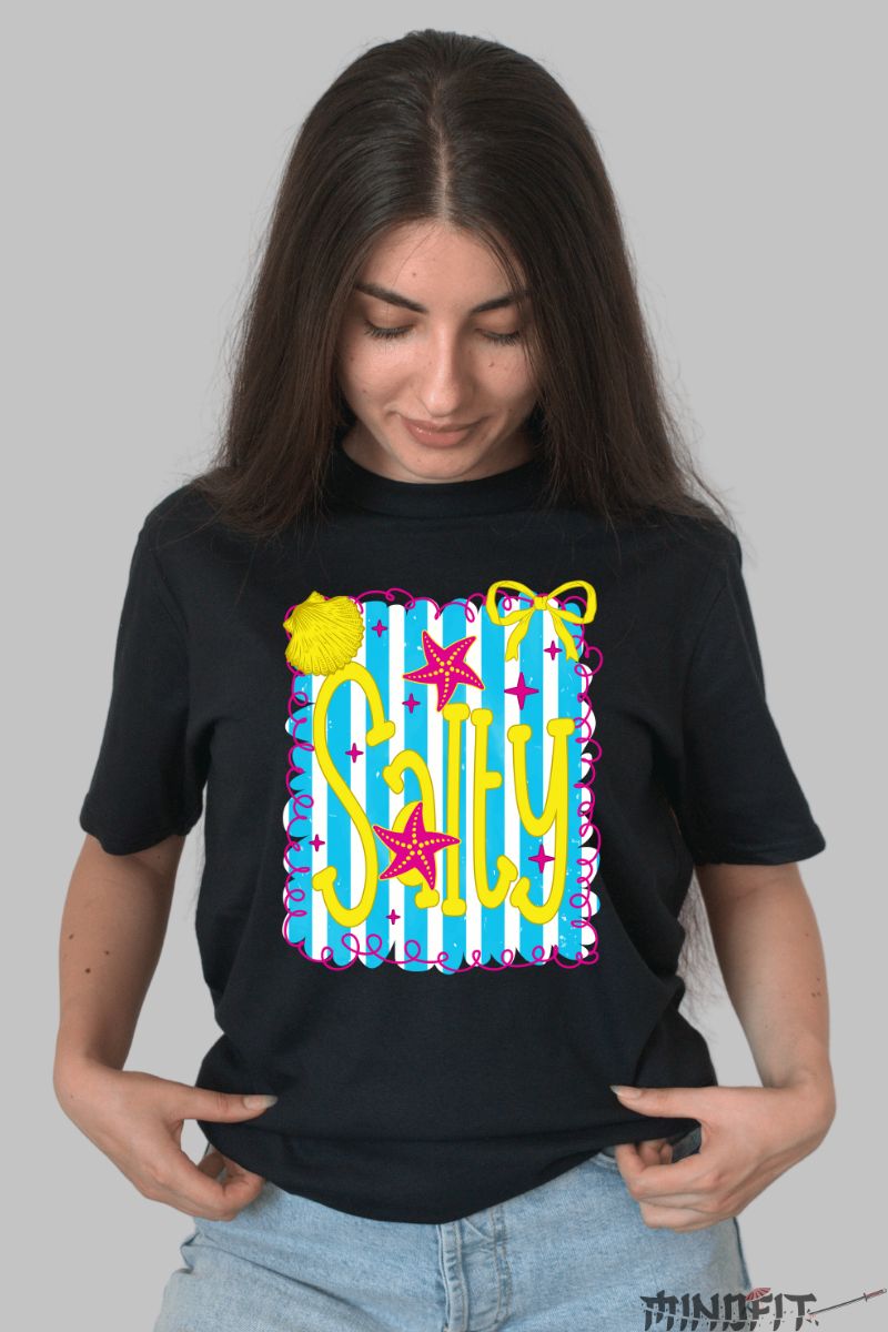 Tricou de Vara Salty dama negru fata