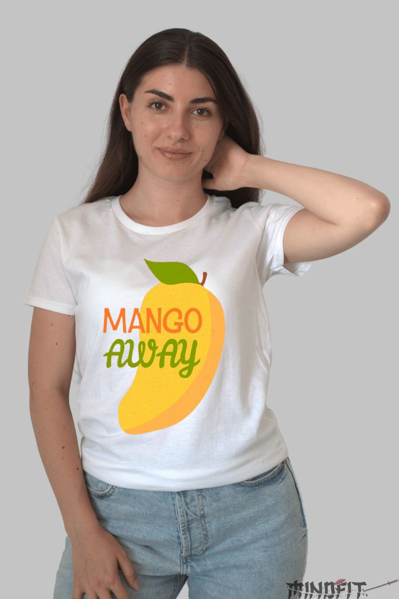 Tricou mango dama alb fata
