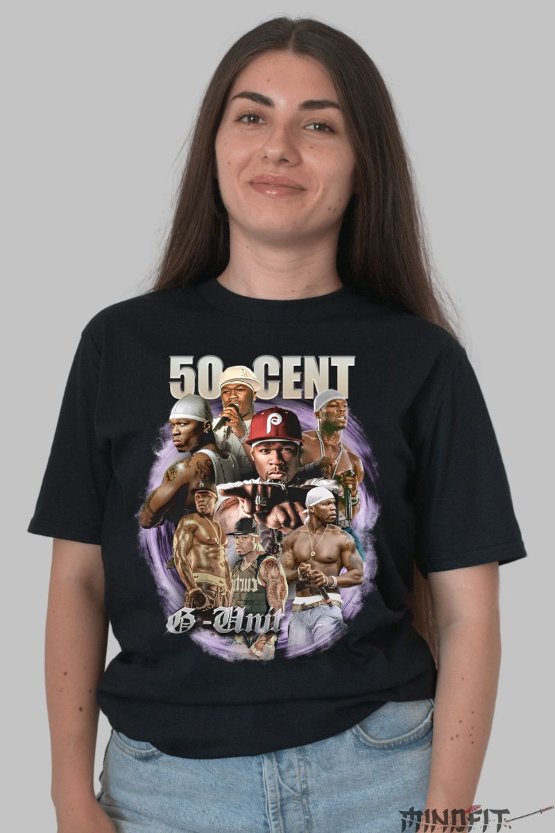Tricou 50 Cent Hip Hop dama negru