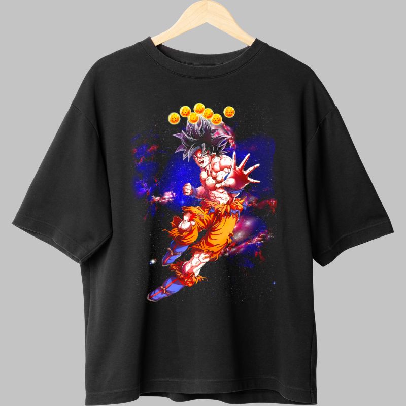 Tricou Anime Dragon Ball – Goku Cosmic Power negru