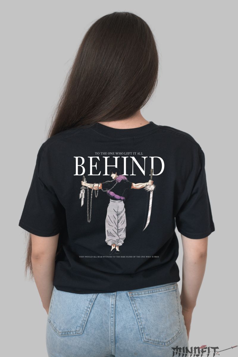 Tricou Jujutsu Kaisen dama negru spate