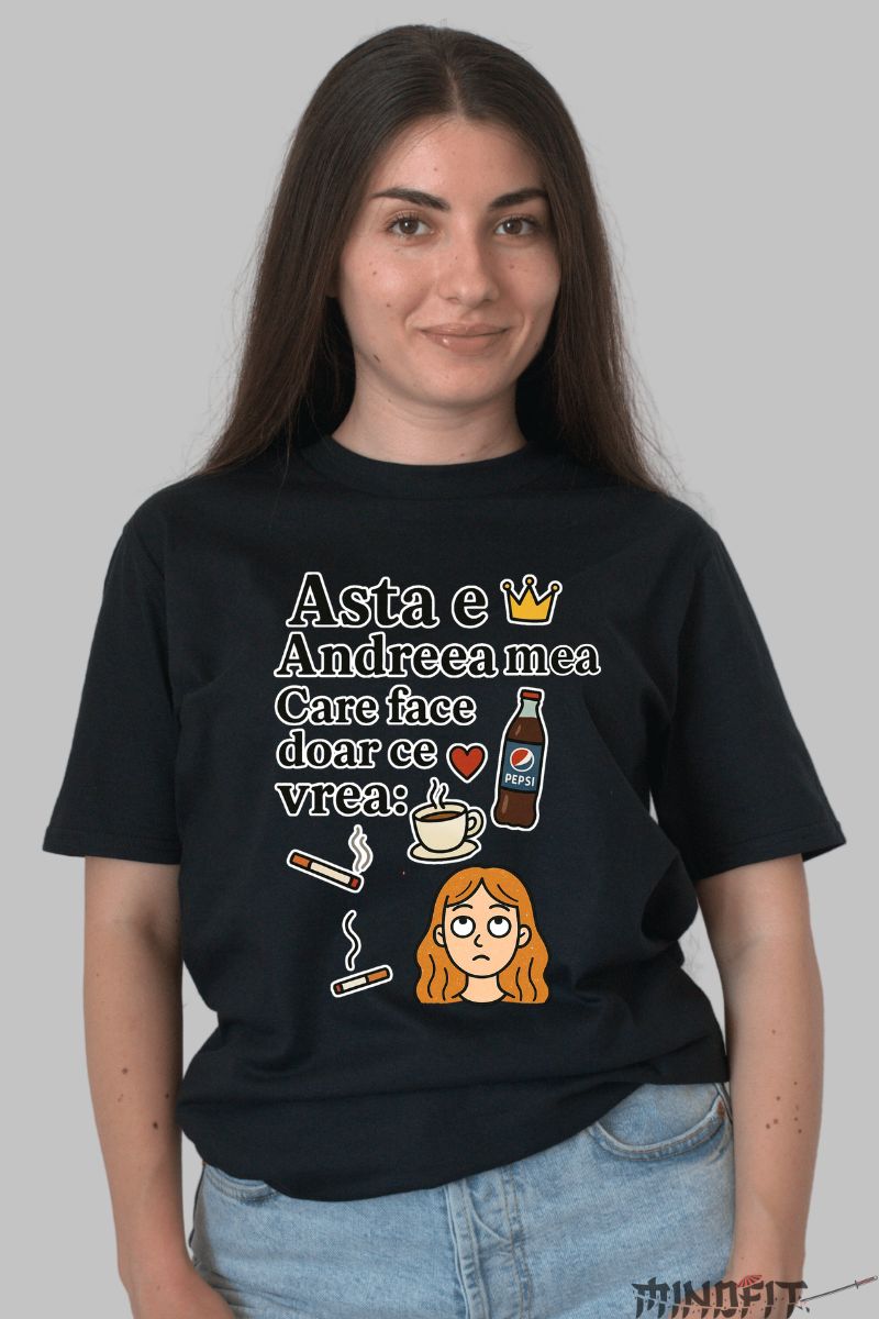Tricou Personalizat Cu Nume - Vicii dama negru