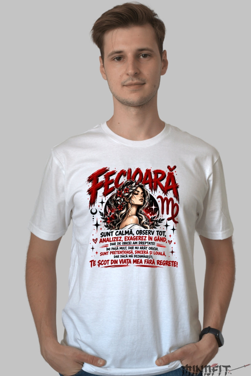 Tricou barbat Fecioara Calma Dar Pretentioasa barbat alb
