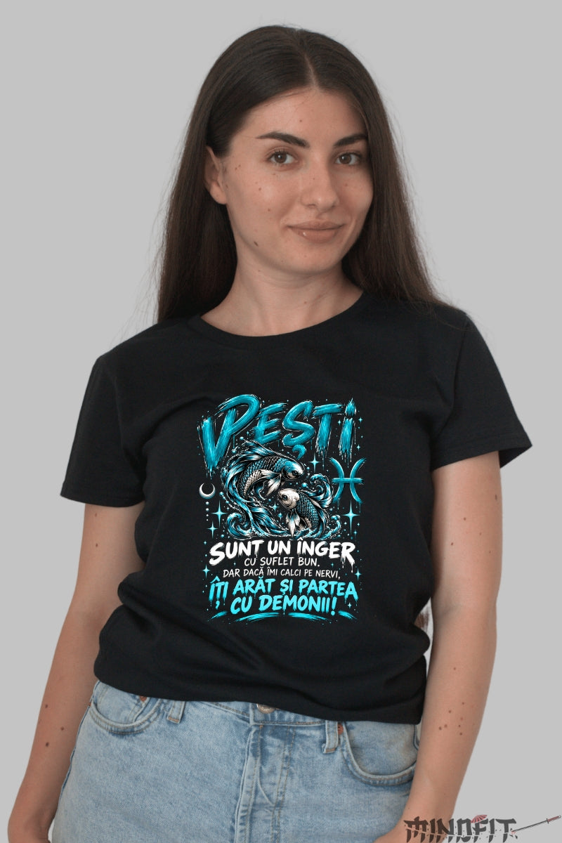 Tricou dama Pesti Cu Suflet Bun dama negru