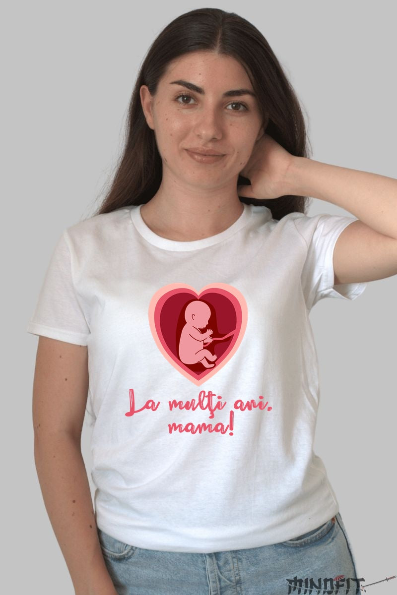 Tricou 8 Martie - Inima Copilului Nenascut Dama Alb