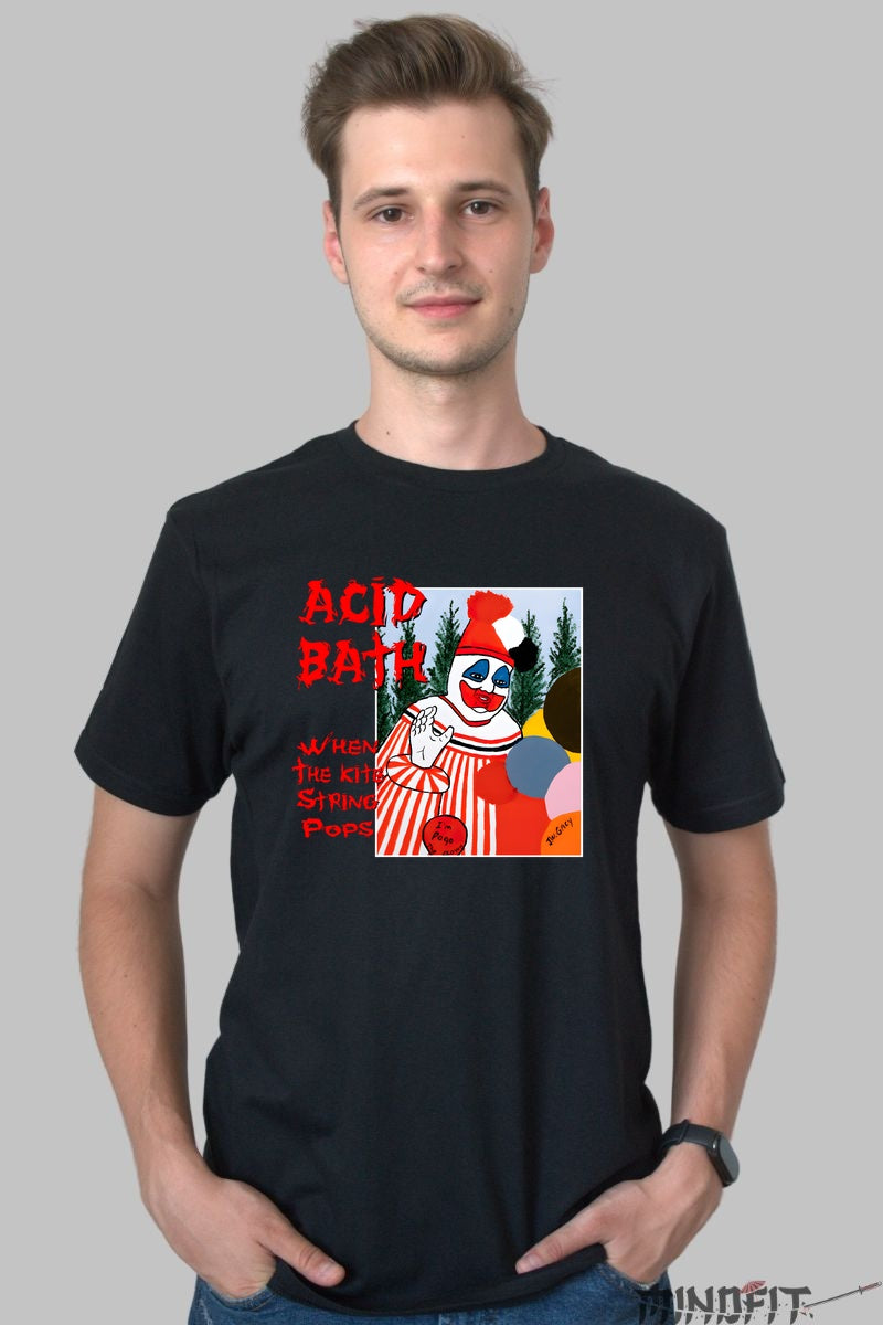 Tricou Acid Bath - When the Kite String Pops Clown Art barbat negru