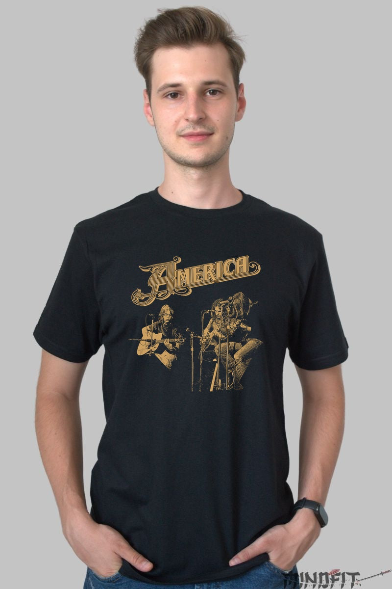 Tricou America Live - Vintage Concert Session barbat negru
